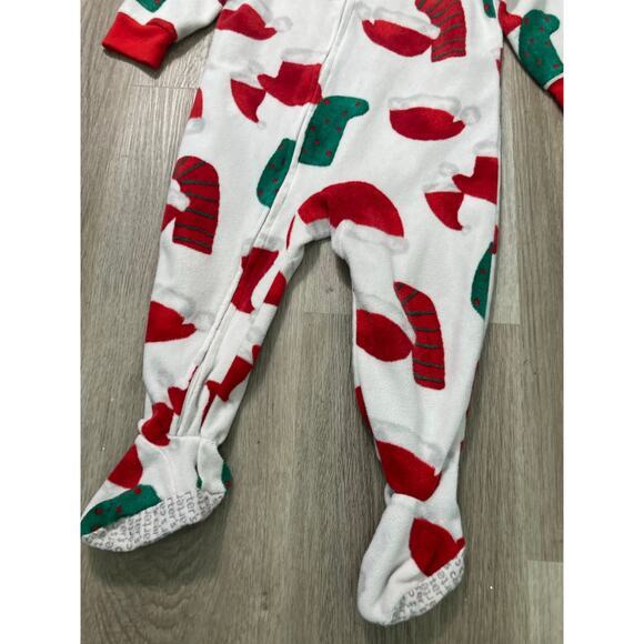 Carter's Baby‎ Christmas Fleece Footed Pajamas Red Size 18 Months - Picture 8 of 10